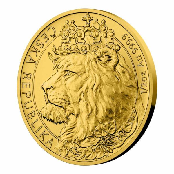 2021 Niue 1/2 Ounce Czech Lion BU Gold Coin