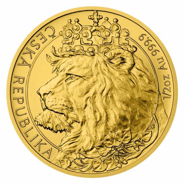 2021 Niue 1/2 Ounce Czech Lion Brilliant Uncirculated Gold Coin