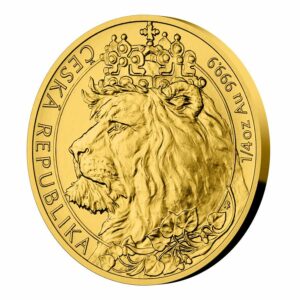 2021 Niue 1/4 Ounce Czech Lion BU Gold Coin