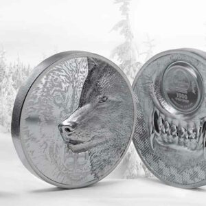 Mystic Wolf Ultra High Relief Black Proof Silver Coin