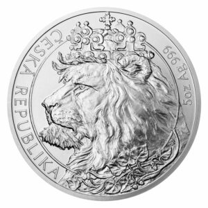 2021 Niue 5 Ounce Czech Lion Brilliant Uncirculated Silver Coin