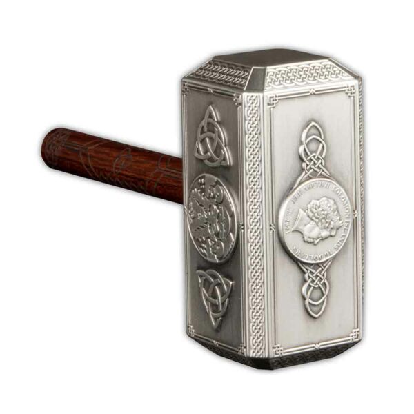 2021 Thor's Hammer Antique Finish Silver Coin