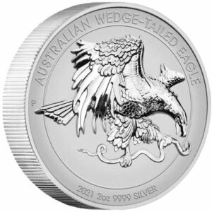 2021 Australia 2 Ounce Wedge Tailed Eagle Ultra High Relief Reverse Proof Silver Coin