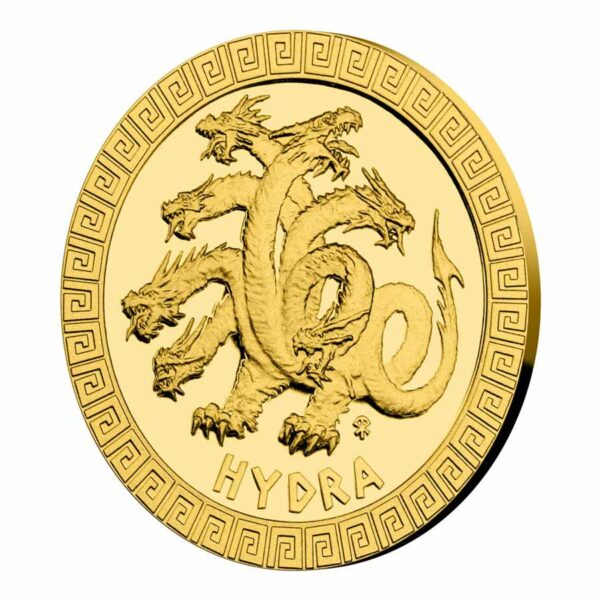 2021 Niue 3 Gram Mythical Creatures Hydra .9999 Gold Proof Coin