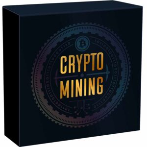 Crypto Mining Gilded Antique Finish Silver Coin