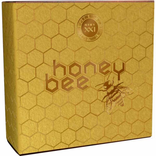 Honey Bee High Relief Gilded Antique Finish Silver Coin