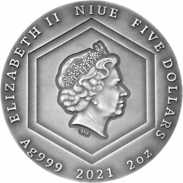 2021 Niue 2 Ounce Honey Bee High Relief Silver Coin