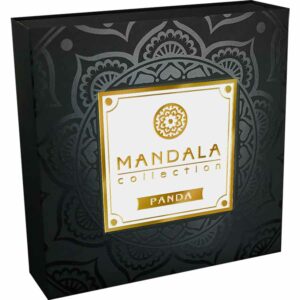 Mandala Art Collection Panda Swarovski Crystal Colored Silver Coin