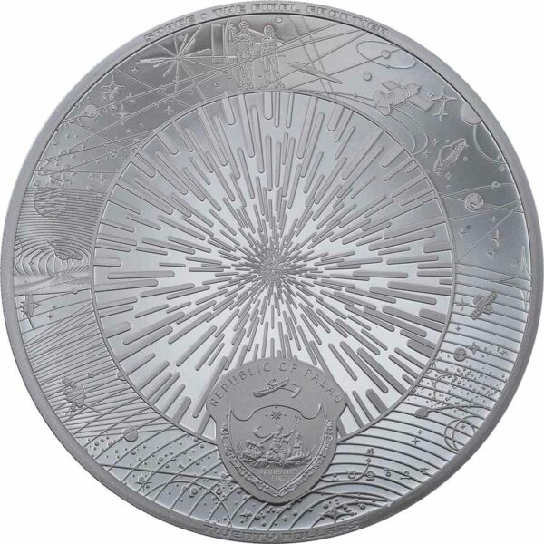 2021 Palau 3 Ounce Milky Way - Space the Final Frontier Color Silver Coin