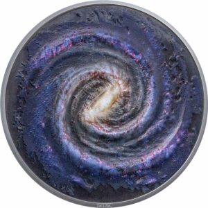 2021 Palau 3 Ounce Milky Way - Space the Final Frontier Black Proof Silver Coin