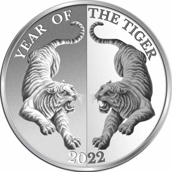 2022 Tokelau 1 Ounce Mirror Lunar Year of the Tiger Silver Proof Coin