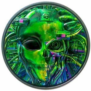 2021 Palau 3 Ounce Alien Cyborg Revolution Black Proof Silver Coin