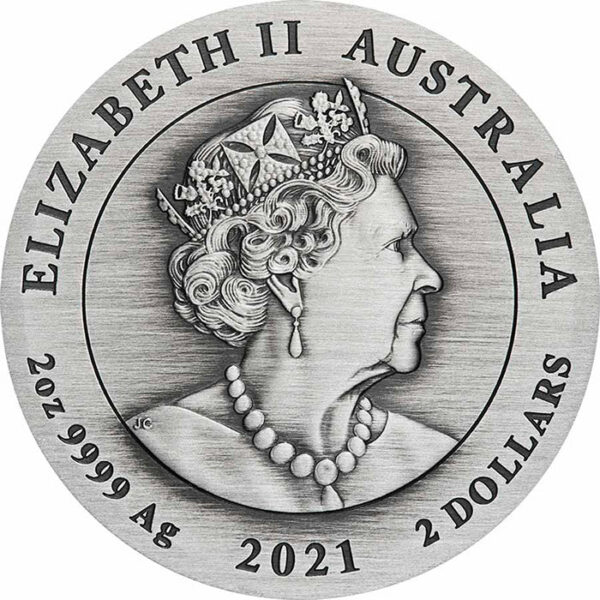 2021 Australia 2 Ounce Double Pixiu Silver Coin