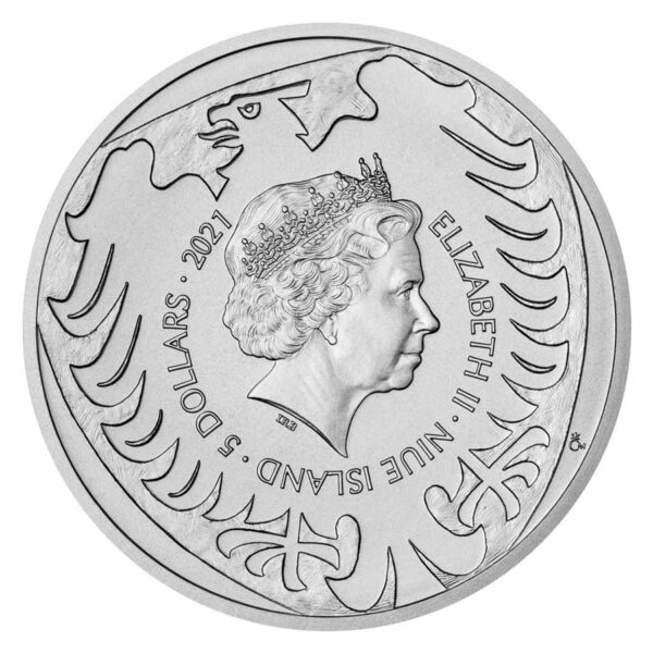 2021 Niue 2 Ounce Czech Lion Silver Coin