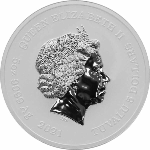 2021 Tuvalu 5 Ounce Hades Gods Of Olympus Silver Coin