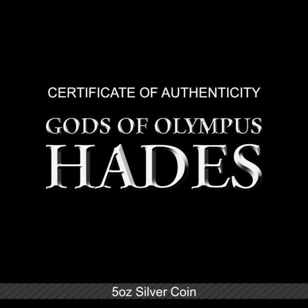 2021 Tuvalu 5 Ounce Hades Gods Of Olympus 99.99% Silver Coin