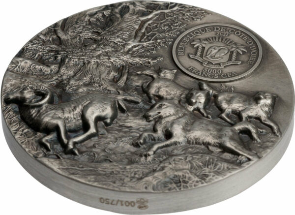2021 Predators "Wolf" High Relief Antique Finish Silver Coin