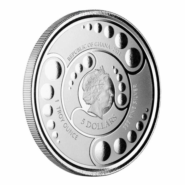 2021 1 Ounce Ghana Alien UV Color Silver Proof Coin Set