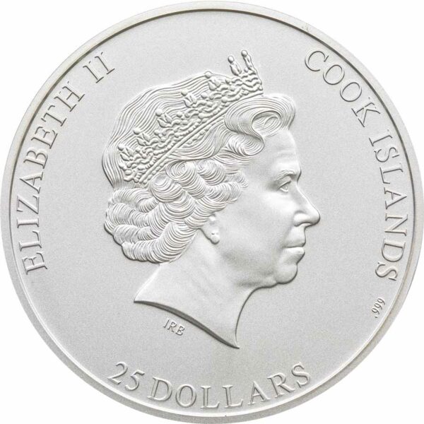 2021 Cook Islands 5 Ounce 7 Summits - Elbrus Color High Relief Silver Coin