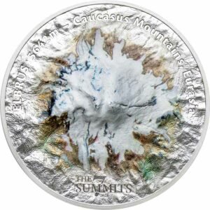 2021 Cook Islands 5 Ounce 7 Summits - Elbrus Color Ultra High Relief Silver Coin