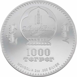 2021 Mongolia 1 Ounce Into the Wild Bear High Relief Silver Proof Coin