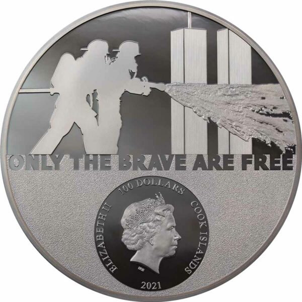 2021 Cook Islands 1 Kilogram Real Heroes - Firefighter Ultra High Relief Silver Coin