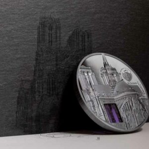 2021 Tiffany Art Metropolis Paris - Notre Dame Black Proof Silver Coin