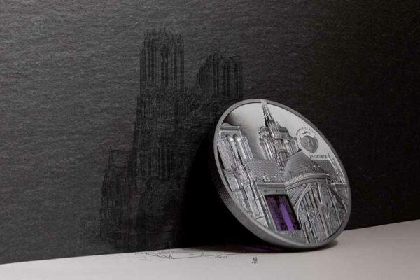 2021 Tiffany Art Metropolis Paris - Notre Dame Black Proof Silver Coin