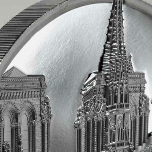 2021 Palau 5 Ounce Tiffany Art Metropolis Paris - Notre Dame Silver Coin