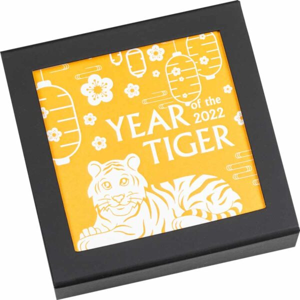 2022  Lunar Year Charming Tiger Gilded Silver Coin