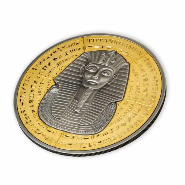 2022 Djibouti 1/2 Kilogram Tutankhamun Puzzle Gold Plated Silver Coin