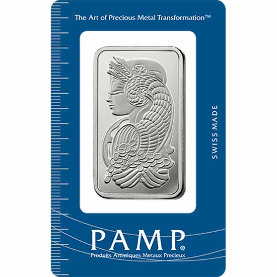 1 Ounce PAMP Suisse Lady Fortuna Silver Bar - Sealed Assay