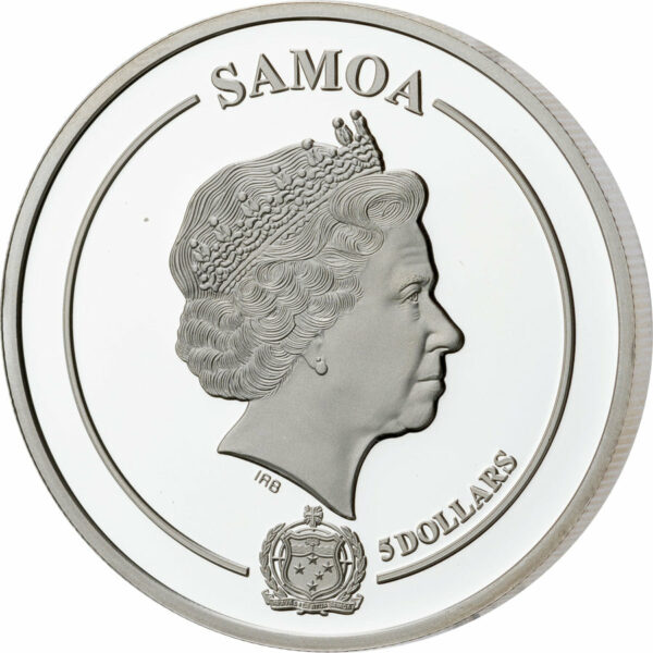 2021 Samoa 1 Ounce Enamel Flower Collection "Holly" Silver Coin