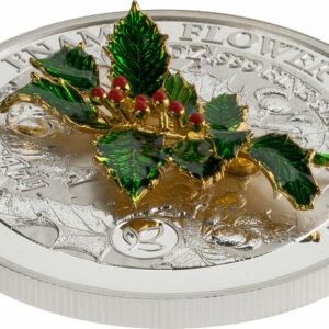 2021 Samoa Holly Enamel Flower Collection Silver Proof Coin