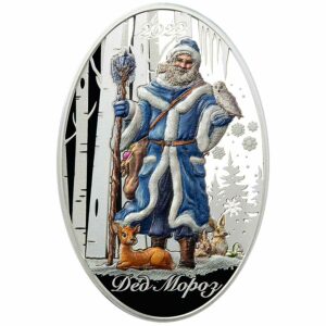 2022 Solomon Islands 1 Ounce Matryoshka Doll "Father Frost" Silver Proof Coin