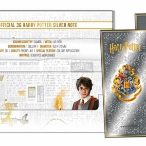 Harry Potter Officially Licensed Minted Silver Bank Note