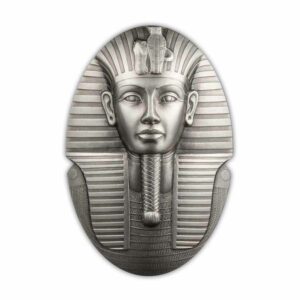 2022 Djibouti 3 Ounce Mask of Tutankhamun 3D Shaped Silver Coin