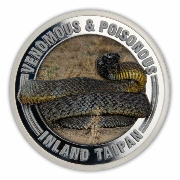 2022 Samoa 1/2 Ounce Inland Taipan Venomous & Poisonous Silver Coin