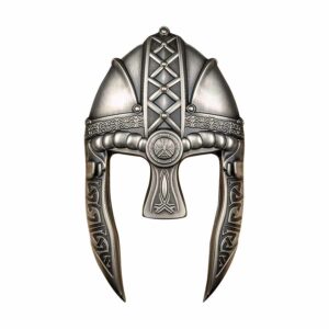 2022 Solomon Islands 10 Ounce Vikings Helmet Antique Finish Silver Coin