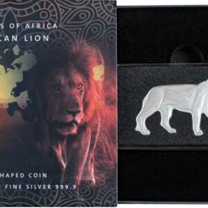 2021 Solomon Islands "Lion" Animals of Africa Silver Coin