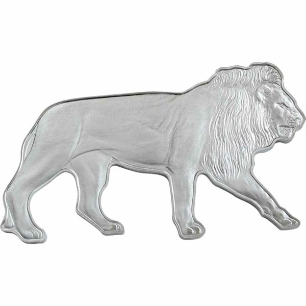 2021 Solomon Islands 1 Ounce Animals of Africa Lion Shaped Silver Coin