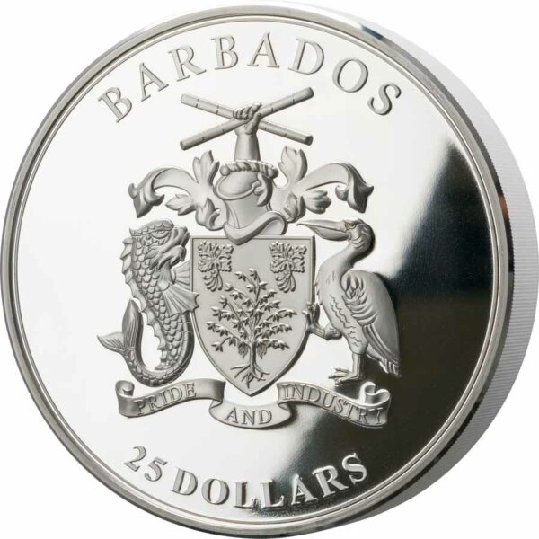 2021 Barbados 1 Kilogram Colorful Wildlife Kingfisher Silver Coin