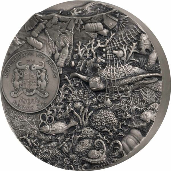 2021 Nature in Danger Great Barrier Reef High Relief Silver Coin