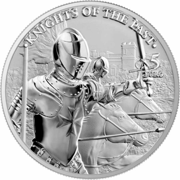 2021 Malta 1 Ounce Knights of the Past 5 Euro BU Silver Coin