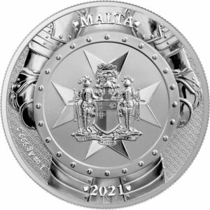 2021 Malta 1 Ounce Knights of the Past 5 Euro Silver Coin