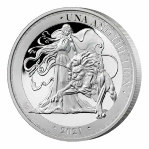 2021 St. Helena 5 Ounce Una & the Lion Silver Proof Coin