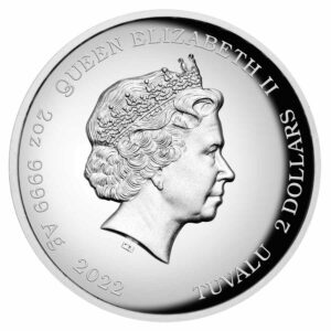 2022 Tuvalu 2 oz Bart Simpson High Relief Silver Proof Coin