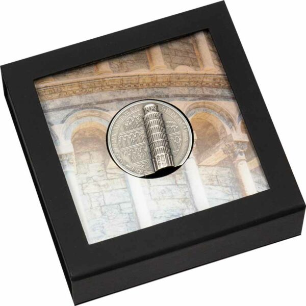 2022 Cook Islands Leaning Tower of Pisa Ultra High Relief Silver Coin