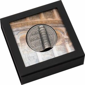 2022 Cook Islands 5 Ounce Leaning Tower of Pisa Silver Coin