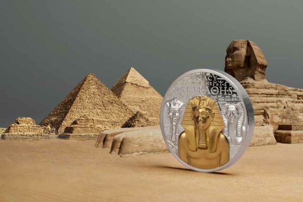Legacy of the Pharaohs Gilded Ultra High Relief Silver Proof Coin